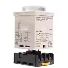 Minuterie relais de retard 24-240V AC/DC 1.2s à 300h, 8 broches et prise